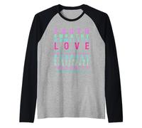 Verdad Amor Empatía Autoconciencia Palabras Inspiradoras Cool Camiseta Manga Raglan