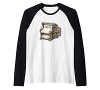 Verdad Imprenta Vintage Prensa Libre Periodismo Camiseta Manga Raglan
