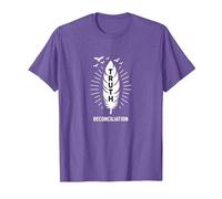Verdad y reconciliación del Día Naranja de los Nativos Americanos Camiseta, Hombre, Morado Jaspeado, M
