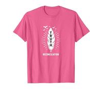 Verdad y reconciliación del Día Naranja de los Nativos Americanos Camiseta, Hombre, Rosa Jaspeado, M