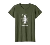 Verdad y reconciliación del Día Naranja de los Nativos Americanos Camiseta, Mujer, Verde Oliva, M