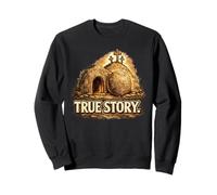 Verdadera Historia de Pascua Cristiano Jesucristo Tumba Vacía Cruz Sudadera