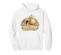 Verdadera Historia de Pascua Cristiano Jesucristo Tumba Vacía Cruz Sudadera con Capucha