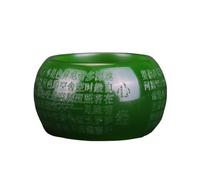 Verdadero Anillo Jade Verde Espinaca Hotan Natural para Hombres Grabado Sutra del Corazón Budista Espiritual Feng Shui Protección Suerte