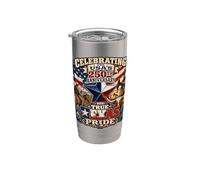 Verdadero orgullo de Texas U.S.A. 250 aniversario Vaso térmico de acero inoxidable de doble pared