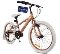 Verdant Bike Bicicleta Infantil 20 Pulgadas tamaño de Rueda a Elegir 6 velocidades Shimano Bicicleta para niños de 6 a 10 años Altura Ajustable (Capuchino)