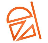 Verdant Touch Juego de regla de aprendizaje en braille, juego de regla braille con transportador triangular, suministros de aprendizaje ciegos