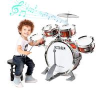 Verdantree - Kit de batería para niños, batería Infantil, Instrumento de 5 Tambores con Taburete, batería Infantil, Instrumento Musical, educación temprana, Juguetes para 3 4 5 años