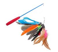 VERDANVERSE 1 Juego Varita Telescópica Interactiva para Gatos con Accesorios de Pluma Estimula la Curiosidad y Ejercicio de Gatos Interiores