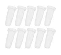 VERDANVERSE 10 Copas para Ruedas de Cuna de Plástico Blanco Orificios Redondos, Reductores de Ruido para Alfombras, Protección de Suelo y Fácil Instalación