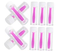 VERDANVERSE 10 piezas Aplicadores de Lentes de Contacto de Silicona Suave Palitos Compactos para Extracción y Colocación Fácil Reutilizables Color Púrpura Herramientas Prácticas para Lentes