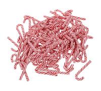 VERDANVERSE 100 Piezas Unidades Bastones de Miniatura para Decoración Navideña Accesorios para Manualidades DIY Charms para Fundas de Teléfono Diseño Rayas Rojas y Blancas