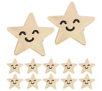 VERDANVERSE 12 Piezas Broche Estrella de Cinco Puntas con Cara Sonriente Pin Decorativo Electrochapado para Mochilas Disfraces y Camisas Insignia Patriótica para Fiesta y Memorial