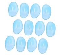 VERDANVERSE 12piezas Orejeras De Silicona Para Tinte De Cabello Protección Auditiva Herramientas De Peluquería Azul Reutilizables y Fáciles De Limpiar