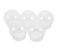 VERDANVERSE 15 Piezas Bolas de Nieve Transparentes de Plástico con Tapa Giratoria Globos Pequeños Vacíos para Manualidades DIY Suministros Creativos y Accesorios para Decoración