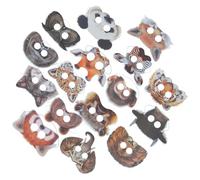 VERDANVERSE 16 Piezas Máscaras Animales para Disfraces de Papel con Diseño Realista de Selva Accesorios para Fiestas Infantiles y Manualidades Creativas