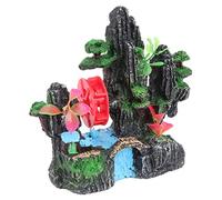 VERDANVERSE 1pieza Decoración De Acuario Montaña y Rueda De Agua De Accesorios para Peceras Adorno De Acuario Elegante y Duradero Aporta Estilo Natural y Refugio para Peces