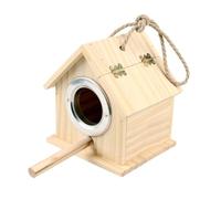 VERDANVERSE 1pieza Nido De Madera para Pájaros Caja De Incubación De Madera Natural Accesorio para Jaulas Casa De Cría para Periquitos para Interiores y Exteriores