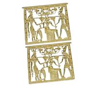 VERDANVERSE 2 piezas Broche Retro Egipcio Pin Decorativo Vintage con Diseño de Templo Accesorios de Moda Brillantes para Ropa Mujer Ligero y Texturizado Regalo Elegante