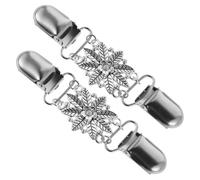 VERDANVERSE 2 piezas Broches de Mujer para Chal y Suéter de Clips de Aleación de Zinc con Diseño Floral Vintage Accesorios Versátiles para Cuello Bufanda y Chaqueta Detalle Refinado y