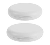 VERDANVERSE 2 Piezas Caja para Guardar Alineadores Invisibles Magnética Espejo, 2 Unidades, Estuche Portátil para Aparatos Ortopédicos y Retenedores, Recipiente Higiénico para Viajes y