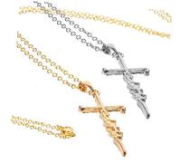 VERDANVERSE 2 Piezas Collares Mujer Juego Colgante Cruzado Cadena Clavícula Joyería Elegante para Mujeres Niñas