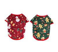 VERDANVERSE 2 Piezas Disfraz Navideño para Mascotas De Ropa Adorable para Perros para Celebraciones De Navidad Ropa Navideña De Dibujos Animados para Perros Chihuahua Poodle