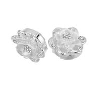 VERDANVERSE 2 Piezas Gemelos Cubierta de Botón en Forma de Rosa, Aleación Plateada con Rhinestone, Fácil de Colocar, Estilo Creativo para Uso Diario y Viajes