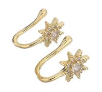 VERDANVERSE 2 Piezas Nose Rings U-Shaped Faux Septum Jewelry with Star Charm Non-Piercing Nose For Party Festival and Daily Wear