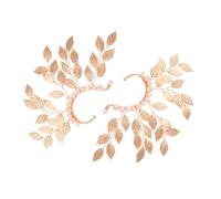 VERDANVERSE 2 piezas Pendientes Ear Cuff Naturales con Perla y para Mujer Sin Perforación Fiesta Halloween Navidad