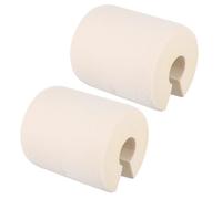 VERDANVERSE 2 Piezas Protector de Puerta Antipinchazos Cilíndrico Nbr Beige | Antirruido y Antideslizante, Formato Compacto, Tope de Seguridad para Uso Doméstico
