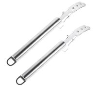 VERDANVERSE 2 Piezas Raspador de Acero Inoxidable para Eliminar Pelo de Cerdo con Mango Corto y Herramienta Manual Ergonómica para Despiece Granjas y Carnicerías Resistente y Fácil de Usar