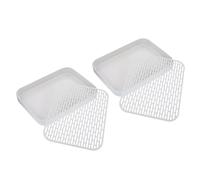 VERDANVERSE 2 Unidades Accesorios para jaulas de Hamster Bandeja de Arena para Conejos alojamiento de hámster White