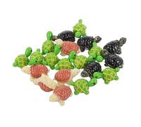 VERDANVERSE 20 Piezas Figuras Pequeñas de Tortugas de Resina Decoración Micro Paisaje Luminosa y Detallada para Hogar Jardín Acuario y Coche para DIY y
