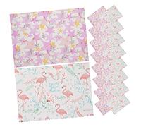 VERDANVERSE 200 hojas Bolsas para y Galletas Papel Encerado para Envolver Dulces con Diseño Flamenco y Estrellas Papel Resistente para Envoltorios de Chocolate y Kit de Embalaje para