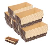 VERDANVERSE 25 piezas Moldes Rectangulares para Hornear Pastel Resistentes Altas Temperaturas Desechables para Chiffon Cake y Pan Uso Bodas y Fiestas