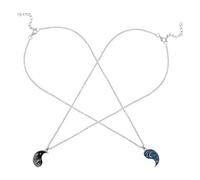 VERDANVERSE 2piezas Collar Tótem de Tai Chi para Hombre y Mujer Collar de Yin y Yang con Elementos de Montaña y Océano Joyería para Compañeros y Pareja