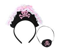 VERDANVERSE 2piezas Diadema De Halloween Parche Ojos Tocado Calavera Diseño De Fiesta