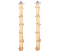 VERDANVERSE 2piezas Percha para Varilla De Bambú para Masticar Pájaros Juguetes para Jaulas De Pájaros