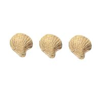 VERDANVERSE 3 Piezas Pomo Decorativo Forma de Concha para Muebles Perilla de Armario para Cocina y Dormitorio Accesorio de Decoración para Muebles