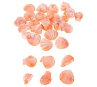 VERDANVERSE 30 Piezas Pequeñas Conchas Decorativas Conchas Decorativas para Maceteros Decoración Temática De Boda En La Playa De Resina Relleno De Cuenco Costero Orange