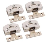 VERDANVERSE 4 Piezas Bisagras para Puertas de Vidrio, Abrazadera para Cristal de Ducha de Acero Inoxidable, Dorado, para Vidrio de 3-7mm, Agujero 4,5mm, Baño y Ducha