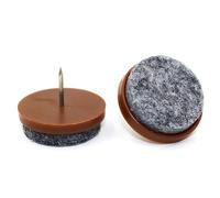 VERDANVERSE 40 Piezas Almohadillas de Fieltro Redondas Marrones para Patas de Muebles y Sillas, Protección Antirrayaduras sin Residuos, Ideales para Parquet y Laminados