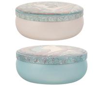 VERDANVERSE 4piezas Cajas de Hojalata Vintage Redondas Tarros Vacíos para Velas Caja Pequeña de Hojalata para Dulces Almacenamiento de Pasteles Uso Bodas y Eventos