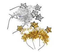 VERDANVERSE 4piezas Diadema Decorativa de Año Estrellas de Oropel Diadema de Fiesta de Feliz Año para Decoraciones de Nochevieja