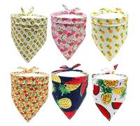 VERDANVERSE 6 Piezas Bandanas para Mascotas de y Verano Bufandas de Saliva para Perros y Gatos Diseño de Dibujos Animados y Colores Brillantes Material y Resistente Accesorios Decorativos