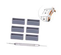VERDANVERSE 6 Piezas Bucles Silicona para Correas Reloj Gris con Herramienta Reparación Accesorios para Bandas de Reloj Duraderas y Resistentes al