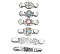 VERDANVERSE 6 Piezas Clips Vintage para Cárdigan y Suéter de Aleación Diseño Floral Elegante Accesorios Decorativos para Mujer y Niñas Sujetador Prendas Casuales con Único