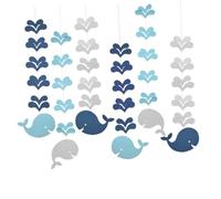 VERDANVERSE 6 Piezas Decoración Colgante de Techo Océano Ballenas Azul para Aula de Jardín de Infancia Adornos Colgantes para Clase Infantil