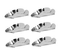 VERDANVERSE 6 piezas Platos Inoxidable para Ostras Recipientes para Salsas y Aperitivos Resistente para Restaurantes y Cocinas Apilables y Prácticos